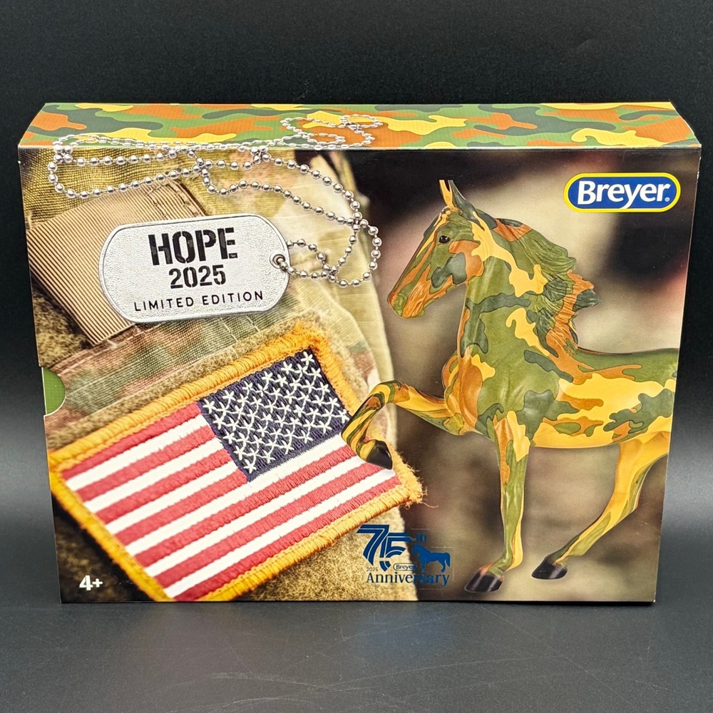 Breyer Hope 2025 Limited Edition Camo Horse 75th Anniversary American Saddlebred